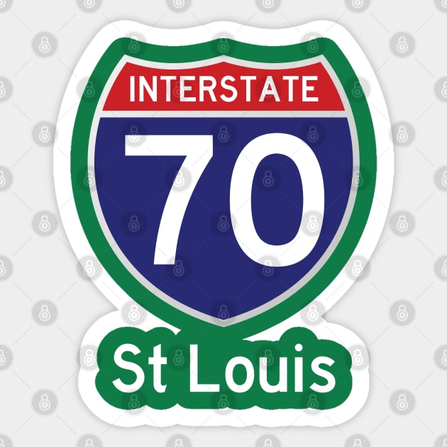 I-70 St. Louis Sticker by Litehouse Tees